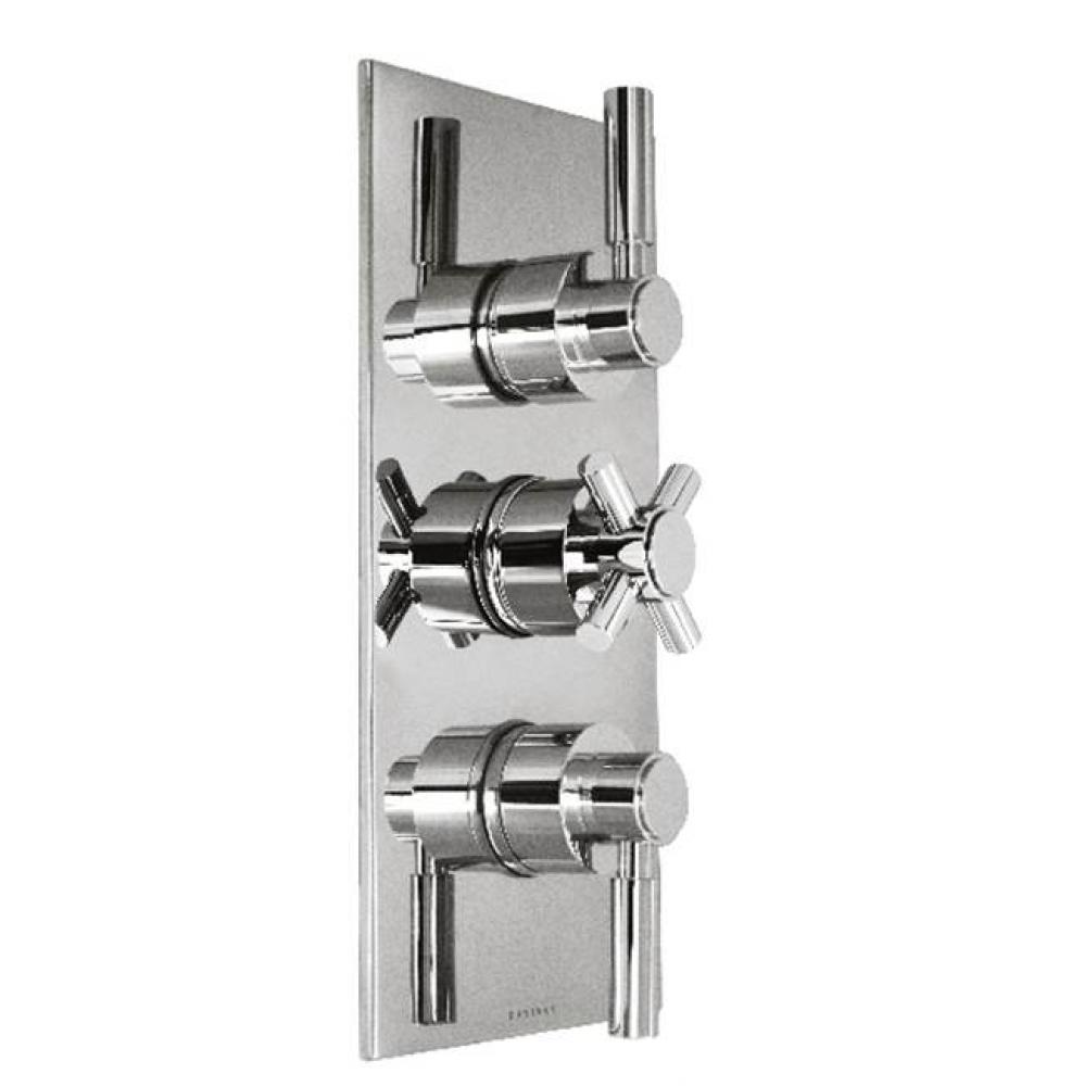 Toro-Thermostatic Trim With Solid Brass Square Plate With Three