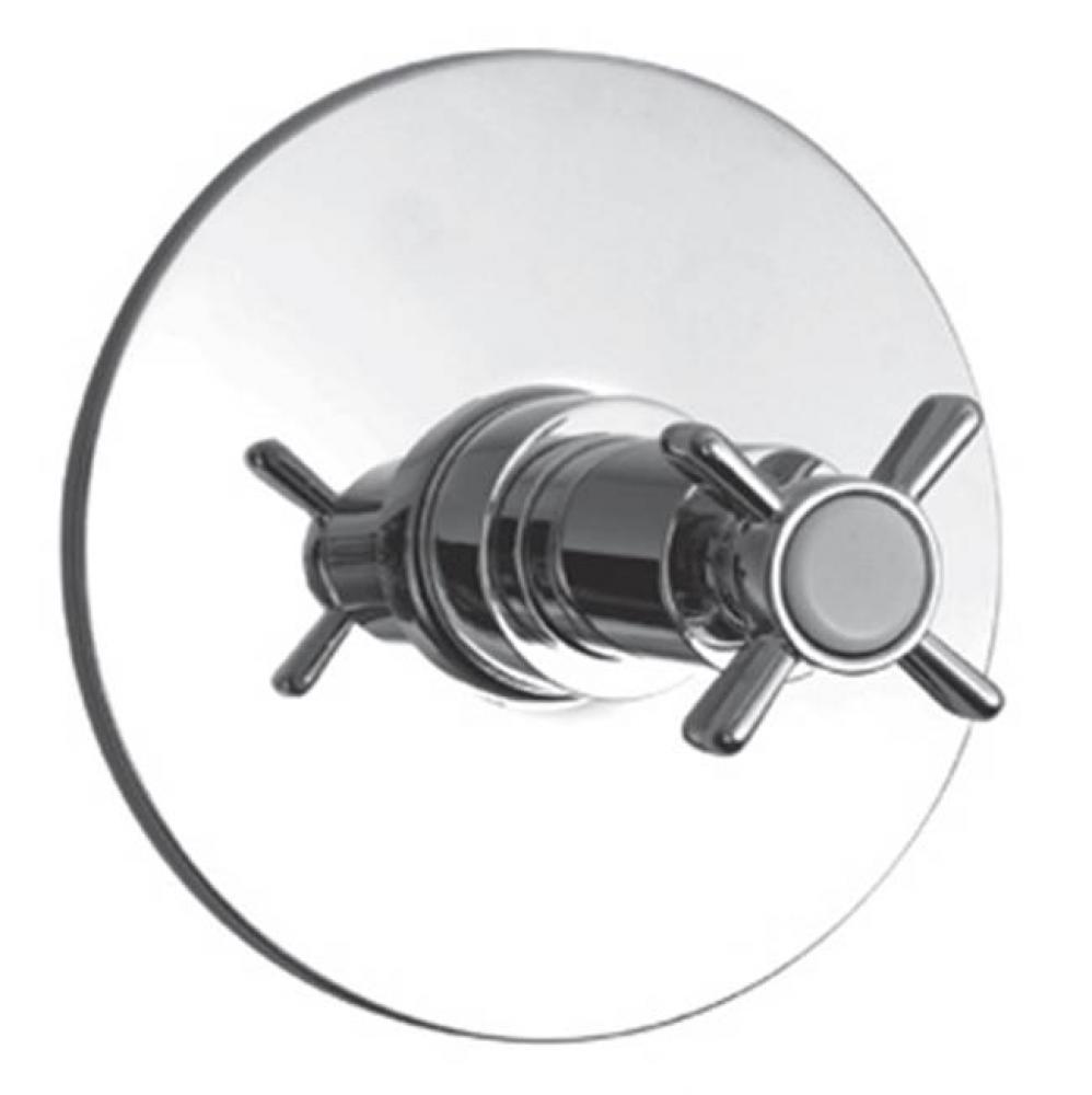 Victorian Thermostatic Trim With Solid Brass Round Plate And Single