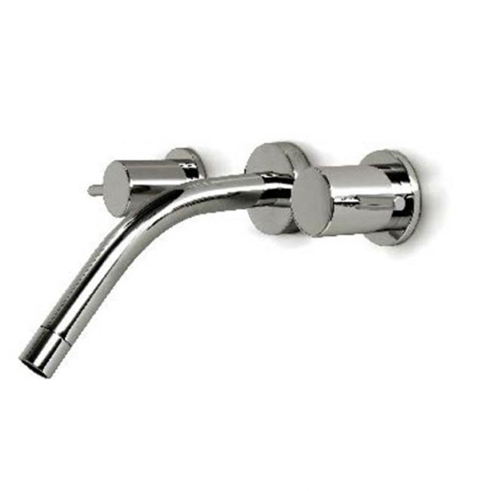 Retro Wall Mounted Widespread Lavatory Faucet.Drain Not