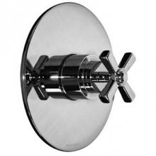 Harrington Brass Works 08-388N4T-08-GRP2 - Windsor Thermostatic Trim With Solid Brass Round Plate And Single