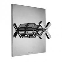 Harrington Brass Works 08-388N5T-08L-GRP2 - Windsor Thermostatic Trim With Solid Brass Square Plate And Single