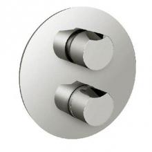 Harrington Brass Works 17-386N3T-17N-GRP2 - Metro-Thermostatic Trim With Solid Brass Round Plate With Two