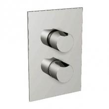 Harrington Brass Works 17-386N4T-17N-GRP2 - Metro-Thermostatic Trim With Solid Brass Square Plate With Two