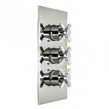 Harrington Brass Works 17-387N3T-17-GRP2 - Metro-Thermostatic Trim With Solid Brass Square Plate With Three