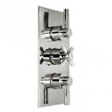 Harrington Brass Works 17-387N3T-17L-026 - Metro-Thermostatic Trim With Solid Brass Square Plate With Three