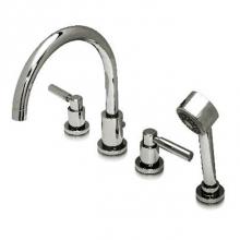 Harrington Brass Works 17-402-17L-026 - Metro Deck Tub Set W/ Diverter In Spout W/ Hand
