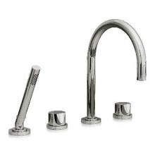 Harrington Brass Works 17-402-17N-026 - Metro Deck Tub Set W/ Diverter In Spout W/ Hand