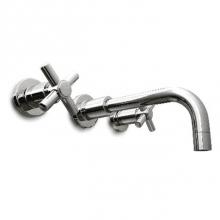 Harrington Brass Works 17-777T-17-GR2 - Metro Wall Mounted Widespread Lavatory Faucet.Drain Not