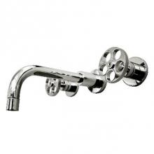 Harrington Brass Works 17-777T-17W-GR2 - Metro Wall Mounted Widespread Lavatory Faucet.Drain Not
