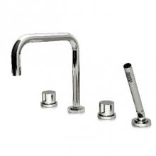 Harrington Brass Works 18-402-18N-GRP2 - Toro Deck Tub Set W/ Diverter In Spout W/ Hand