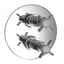 Harrington Brass Works 20-386N3T-59-026 - Victorian-Thermostatic Trim With Solid Brass Round Plate With Two