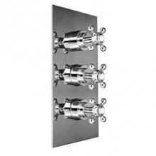 Harrington Brass Works 20-387N3T-20-026 - Victorian-Thermostatic Trim With Solid Brass Square Plate With Three