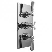 Harrington Brass Works 20-387N3T-56-026 - Victorian-Thermostatic Trim With Solid Brass Square Plate With Three