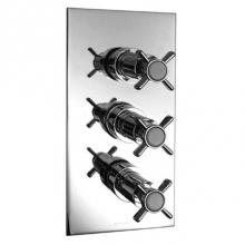 Harrington Brass Works 20-387N3T-59-026 - Victorian-Thermostatic Trim With Solid Brass Square Plate With Three