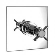 Harrington Brass Works 20-388N5T-59-026 - Victorian Thermostatic Trim With Solid Brass Square Plate And Single