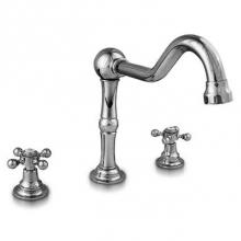 Harrington Brass Works 20-402-20-026 - Victorian Deck Tub Set W/ Diverter In Spout W/ Hand