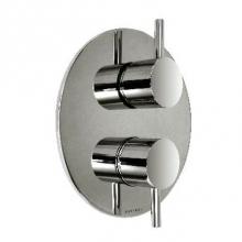 Harrington Brass Works 27-386N3T-27L-GRP2 - Retro-Thermostatic Trim With Solid Brass Round Plate With Two