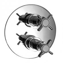 Harrington Brass Works 32-386N3T-59-026 - Chelsea -Thermostatic Trim With Solid Brass Round Plate With Two
