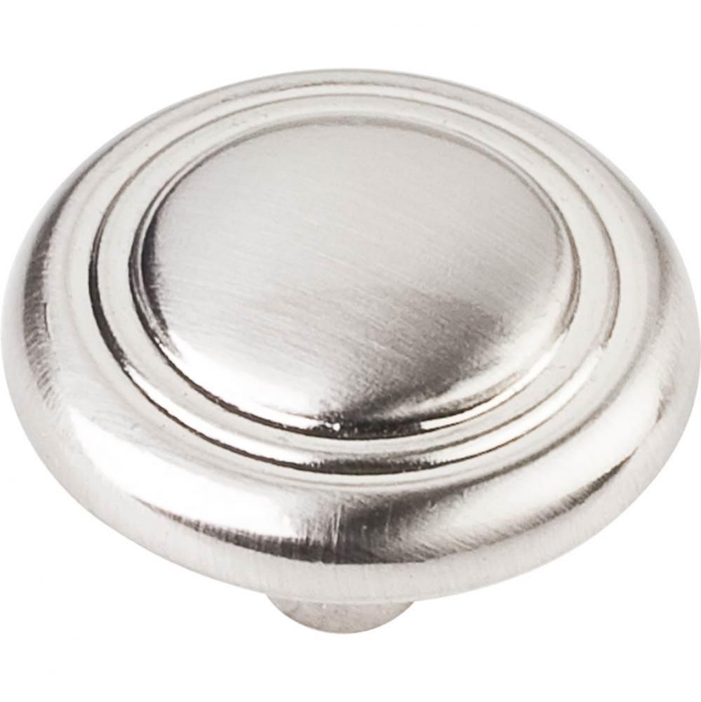1-1/4'' Diameter Satin Nickel Button Vienna Cabinet Mushroom Knob