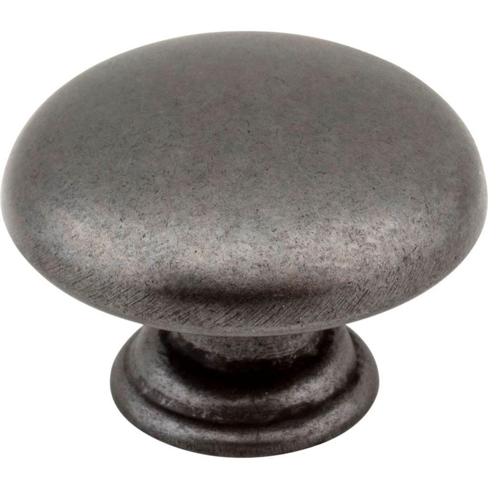 1-3/16'' Diameter Gun Metal Gatsby Cabinet Mushroom Knob