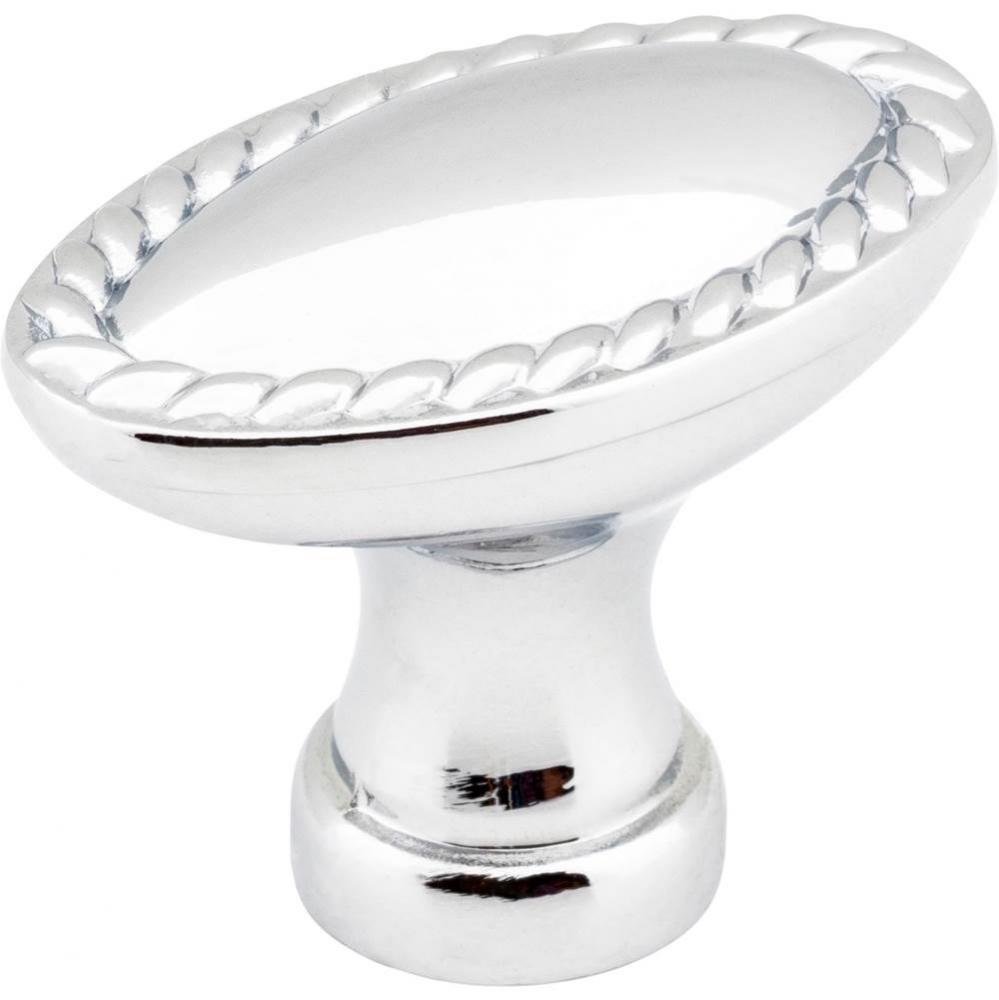 1-3/8'' Overall Length Polished Chrome Oval Rope Detailed Lindos Cabinet Knob