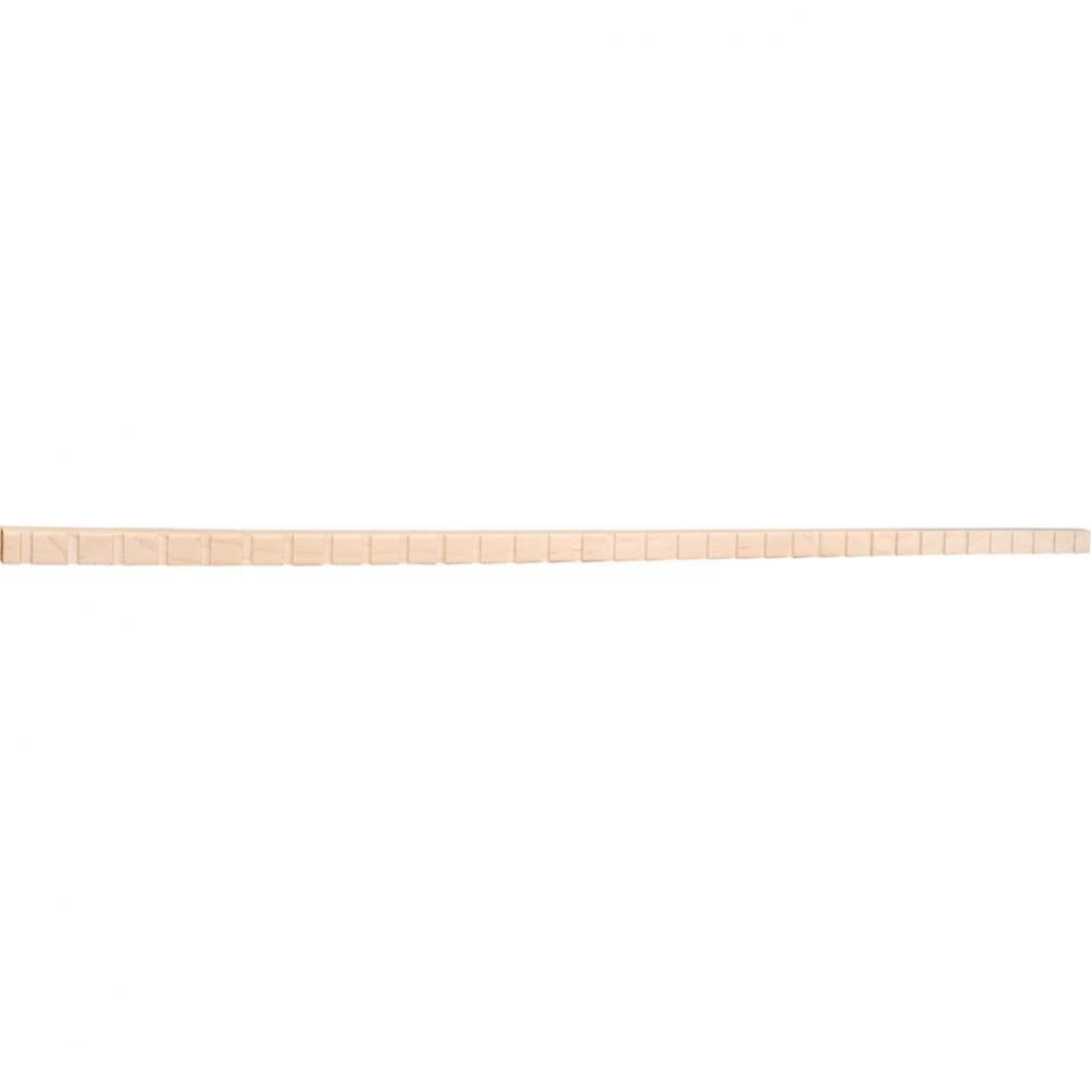 1/4'' D x 1/2'' H Poplar Dentil Moulding