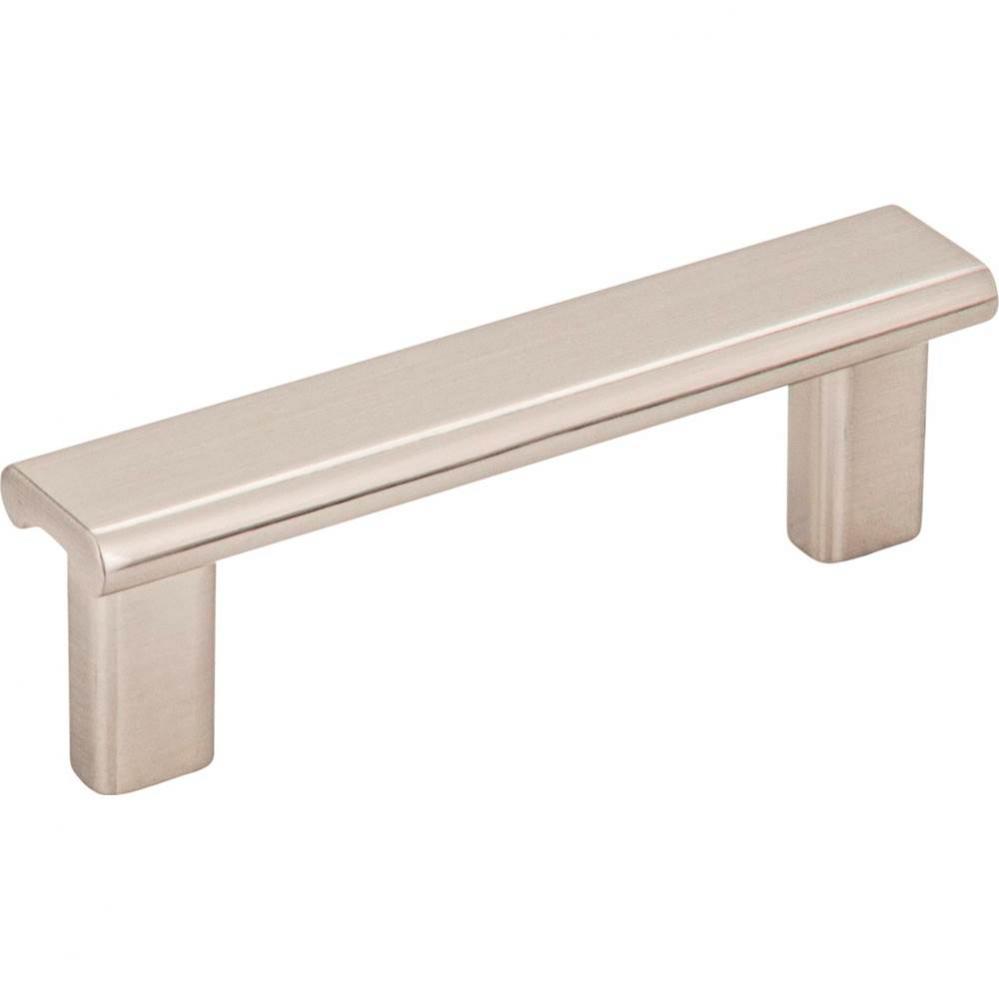 3'' Center-to-Center Satin Nickel Square Park Cabinet Pull
