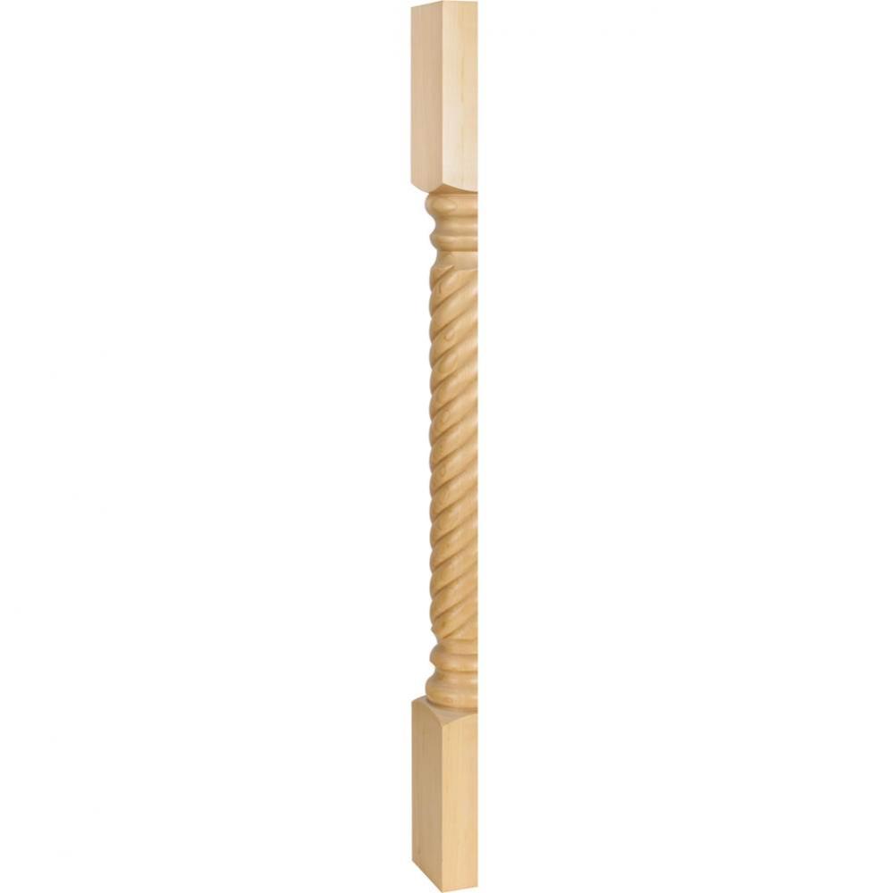 3-1/2'' W x 1-3/4'' D x 35-1/2'' H Oak Rope Split Post
