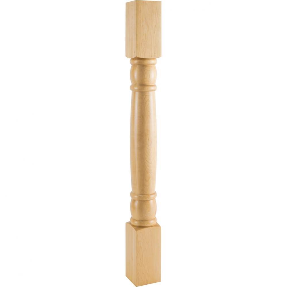 3-1/2'' W x 3-1/2'' D x 35-1/2'' H Rubberwood Doric Post