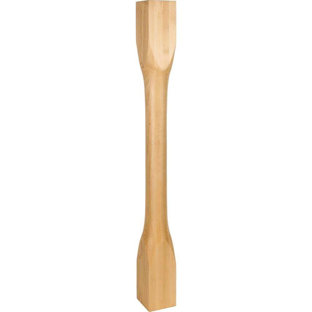 3-1/2'' W x 3-1/2'' D x 35-1/2'' H White Birch Cathedral Turned Post