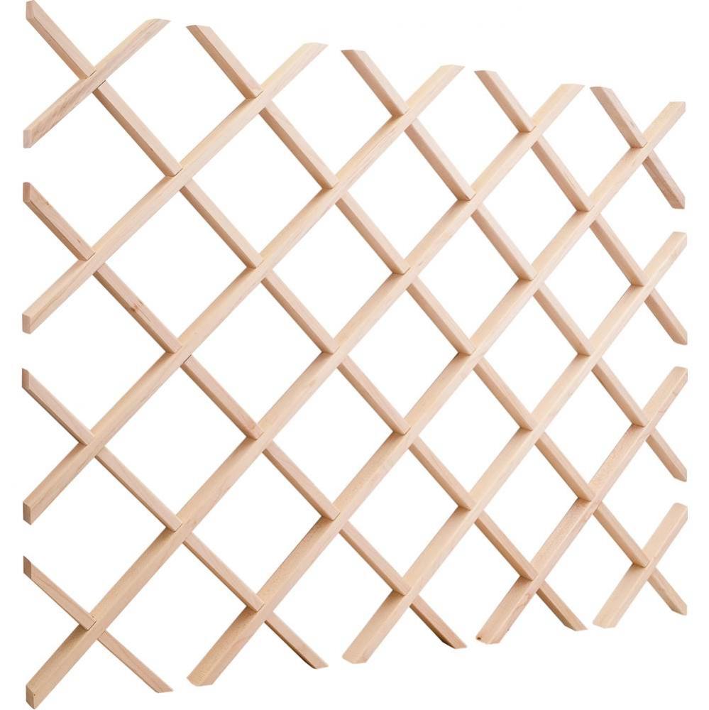 36'' H x 36'' W Maple Wine Bottle Lattice