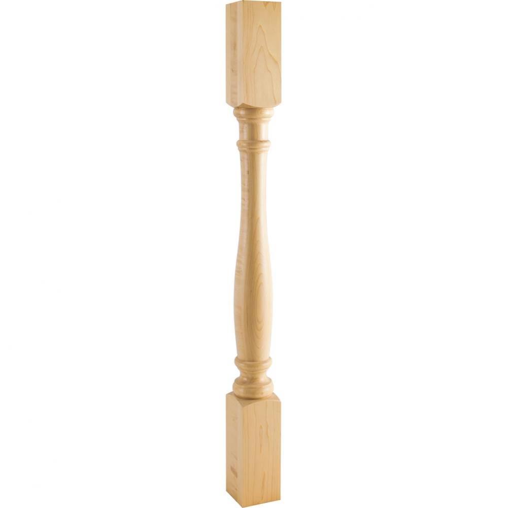 3'' W x 3'' D x 35-1/2'' H Hard Maple Turned Post