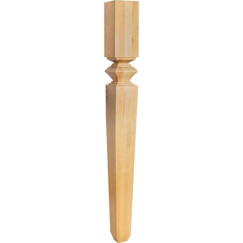 3-3/4'' W x 3-3/4'' D x 35-1/2'' H Alder Diamond Tapered Post