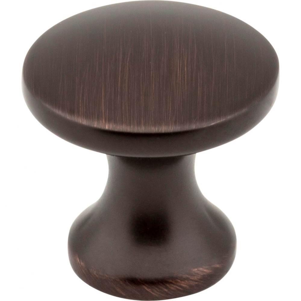 1'' Diameter Brushed Oil Rubbed Bronze Slade Cabinet Mushroom Knob