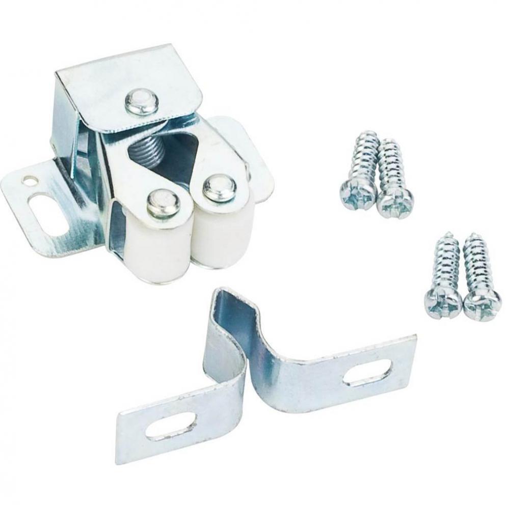 Double Roller Catch with Strike and Screws - Zinc Finish