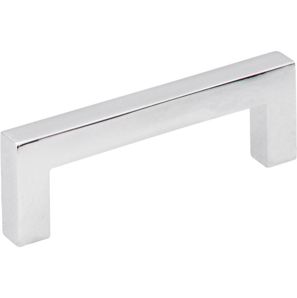 3'' Center-to-Center Polished Chrome Square Stanton Cabinet Bar Pull