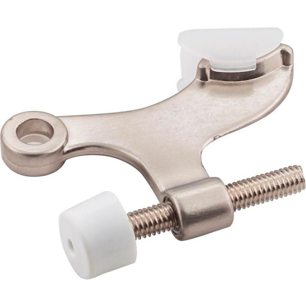 Hinge Pin Door Stop with Self-Adjusting Pad - Satin Nickel