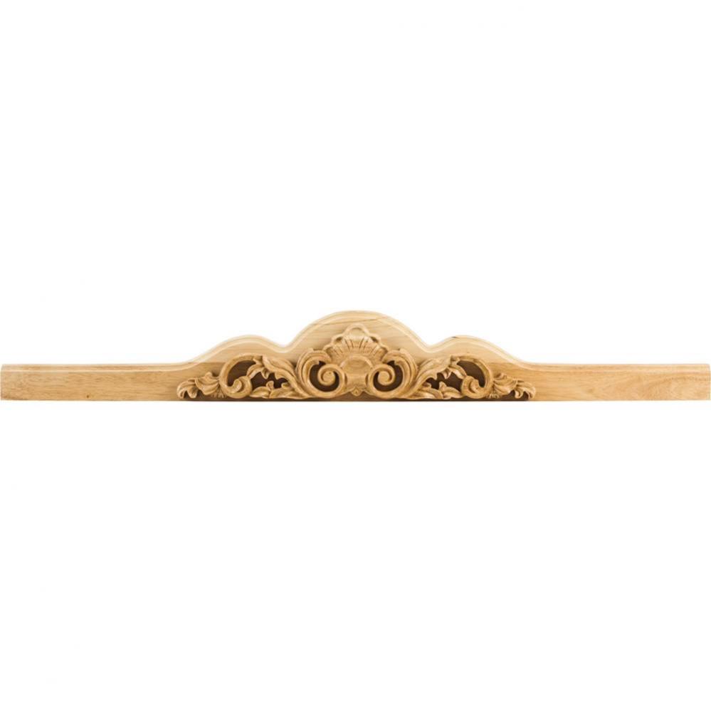 40'' W x 1-1/2'' D x 5'' H Hand Carved White Birch Shell Valance