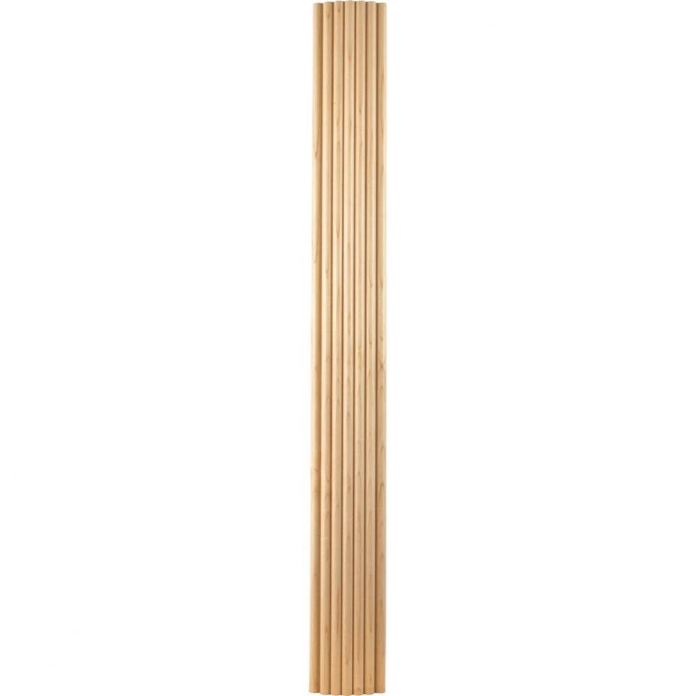 3/4'' D x 2-5/8'' H Oak Reed Corner Moulding