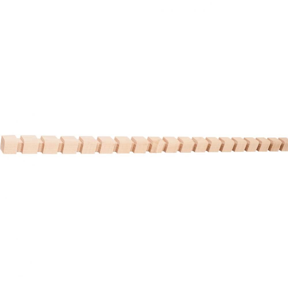 1/2'' D x 5/8'' H Oak Dentil Moulding