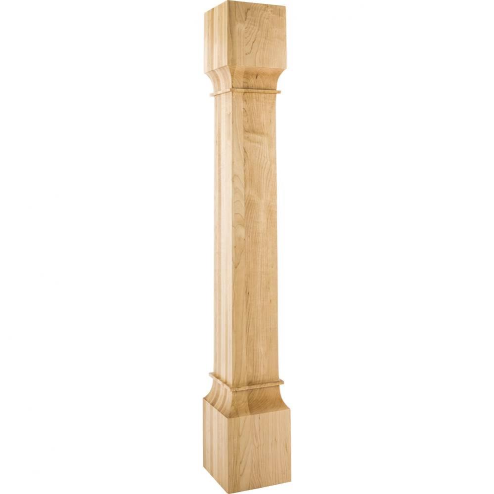 6'' W x 6'' D x 42'' H Rubberwood Square Post