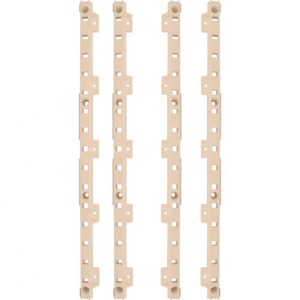 4-quick Tray Pilasters 1-1/4'' With 8 Hook Dowels and 8 Screws Finish:  Beige