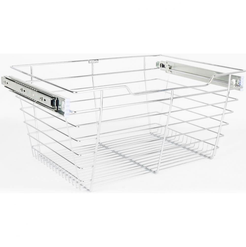 Closet Pullout Basket 14 InchD x 29 InchW x 11 InchH.  Heavy Duty Wire Construction and 100 lb Rat