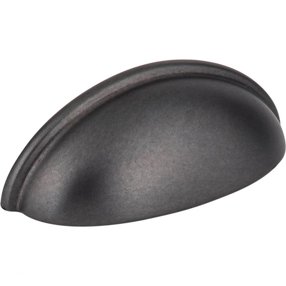 3'' Center-to-Center Gun Metal Florence Cabinet Cup Pull