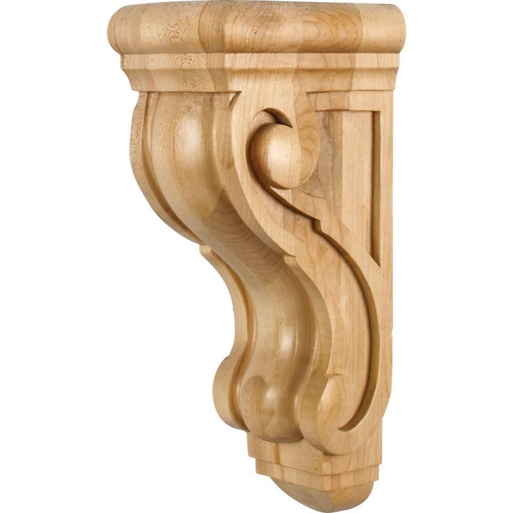 5'' W x 6-3/4'' D x 14'' H Rubberwood Scrolled Corbel