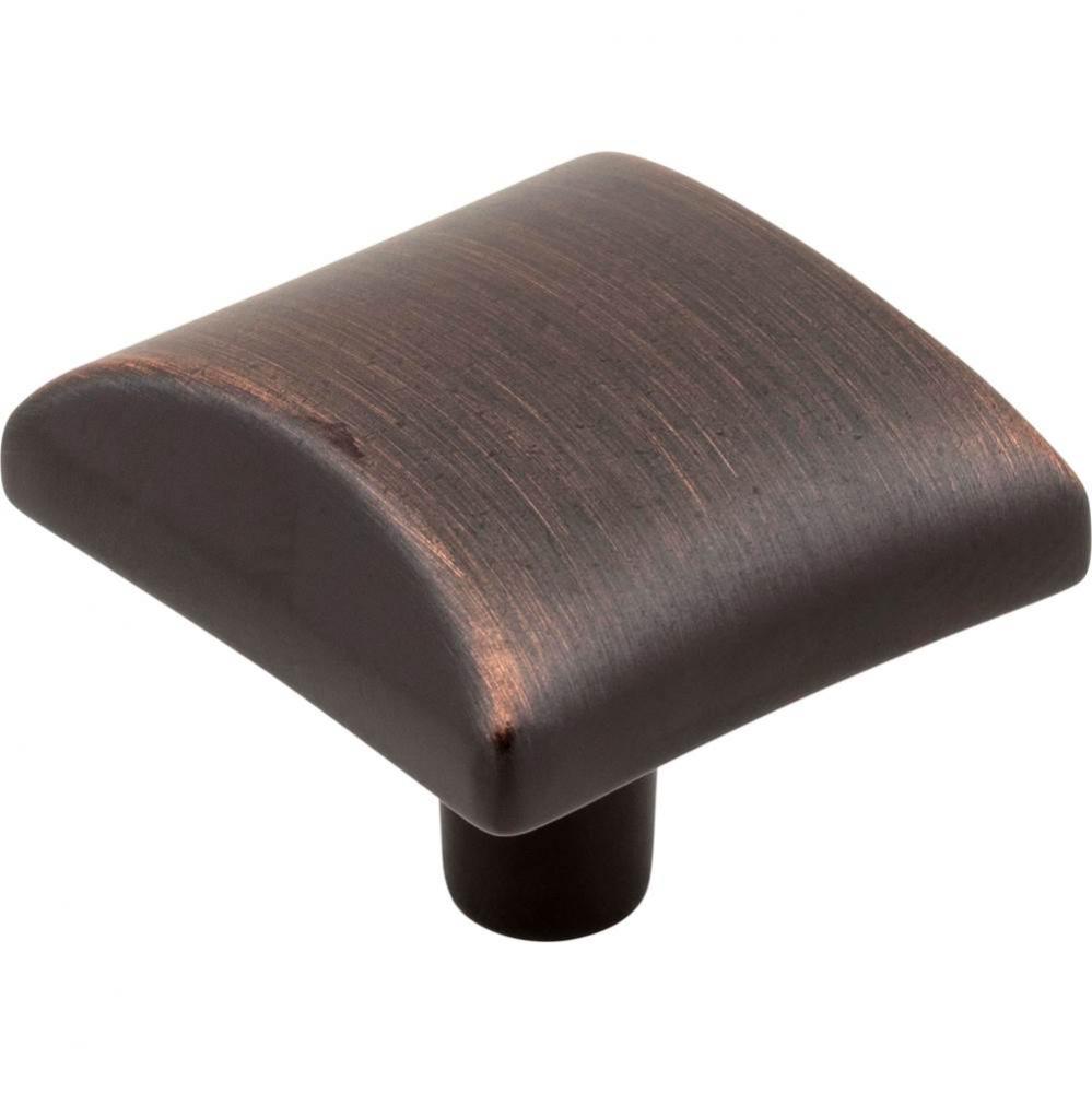 1-1/8'' Overall Length Brushed Oil Rubbed Bronze Square Glendale Cabinet Knob