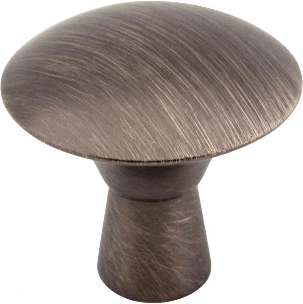 1-1/16'' Diameter Brushed Pewter Zachary Cabinet Mushroom Knob