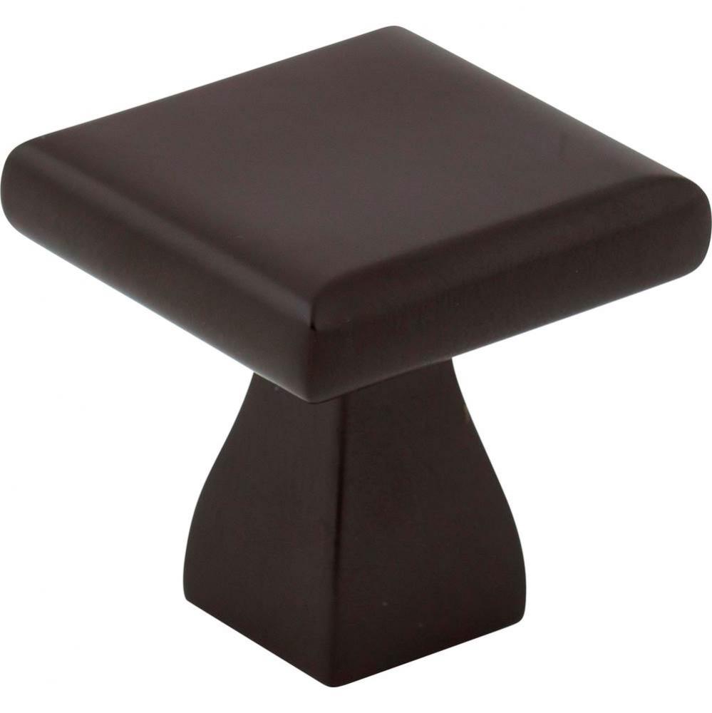 1'' Overall Length Matte Black Square Hadly Cabinet Knob