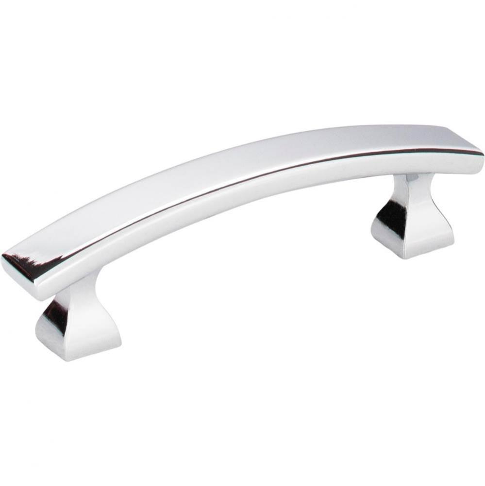 3'' Center-to-Center Polished Chrome Square Hadly Cabinet Pull