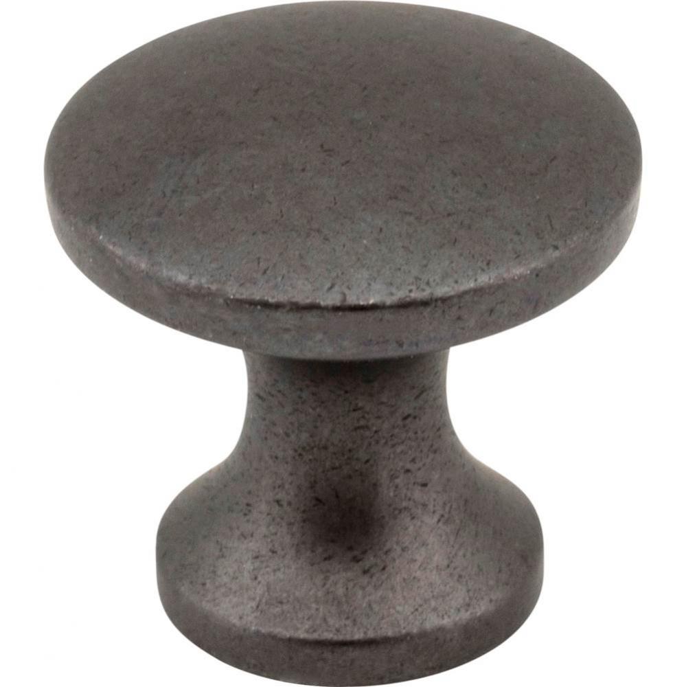 1'' Diameter Gun Metal Slade Cabinet Mushroom Knob